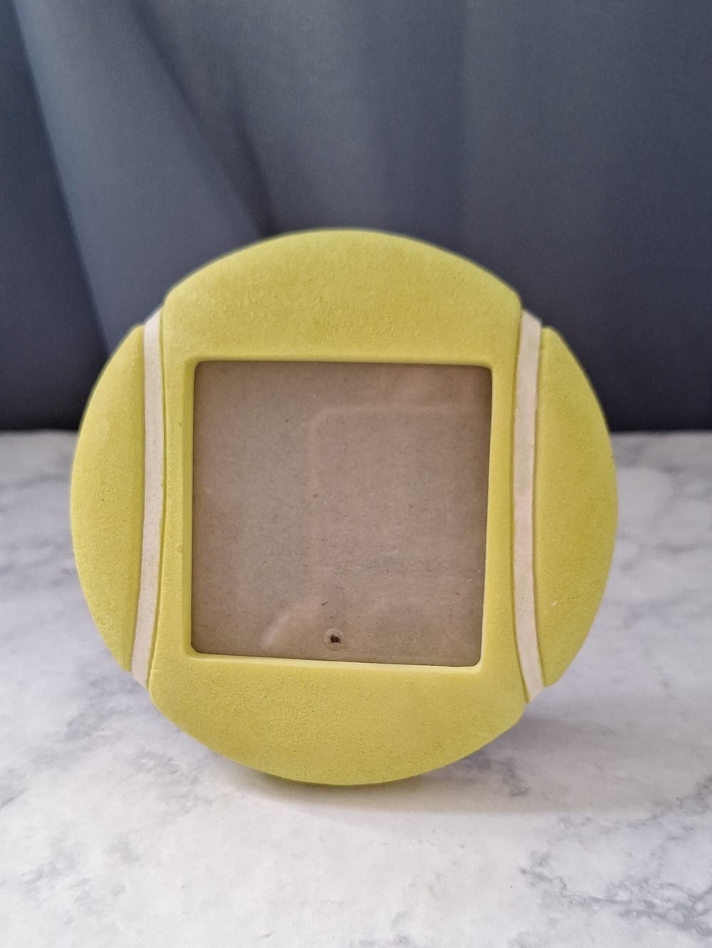 Enesco Resin Tennis Ball Yellow Round Mini Photo Frame